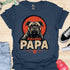 Bulldog Papa - V7 - Gothic Graphic Dark T-Shirt